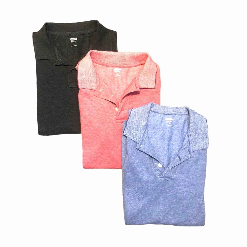 3 men’s medium old navy polos
